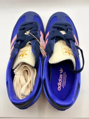 Adidas Samba OG W Women’s 6.5 Blue Pink Gum Sole Suede Satin Sneakers JS1317 thumbnail 5