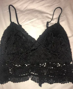 LA Hearts PACSUN Black Lace Crop Top thumbnail 2