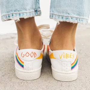 Soludos x Lockhart Embroidery Ibiza Sneakers Rainbow Wave Sun White (Size 8.5) thumbnail 8