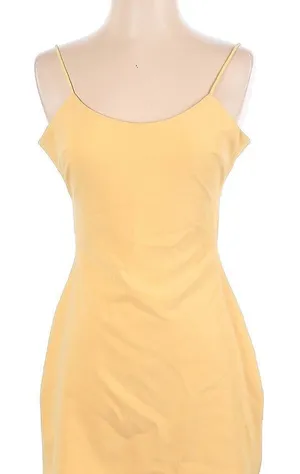 NBD Yellow Strappy Backless Dress xs‎ thumbnail 1