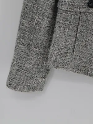 Talbots Tweed Blazer Size 10 Gray Textured Tailored Jacket Preppy Old Money thumbnail 8
