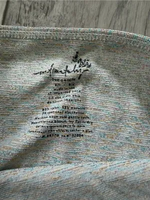 Free People Gray Rainbow Sparkle Metallic Ribbed Thin Strap Seamless Tank M/L thumbnail 10