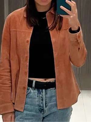 Pendleton Pink suede Button-Down Shirt jacket thumbnail 7
