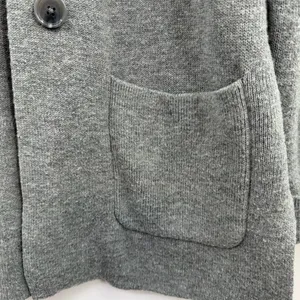 Talbots Petite Lambswool Sweater Blazer SP Gray Knit Jacket Quiet Luxury thumbnail 3