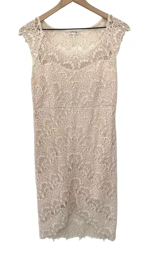 Free People Intimately Delicate Romantic Softgirl Feminine Ivory Lace Slip Dress thumbnail 1