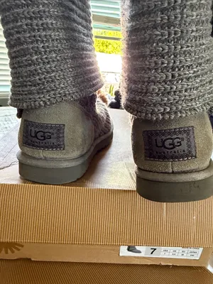 UGG Charcoal Knit Button Ankle Bootie thumbnail 5