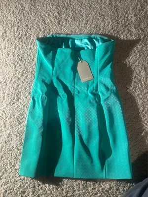 Meshki Mint/Teal Strapless Faux Dress thumbnail 3
