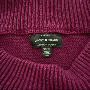 Lucky Brand Tiered color block cotton blend long sleeve sweater thumbnail 2
