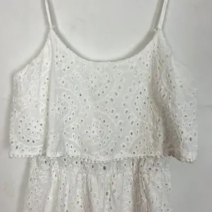 LA Hearts Eyelet Sleeveless Ruffle White Romper thumbnail 4