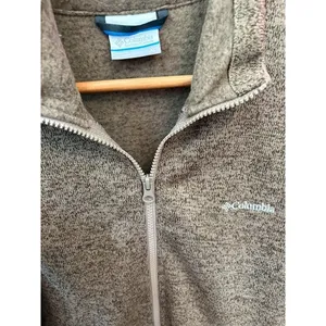 COLUMBIA XL zip up jacket heathered gray EUC thumbnail 2