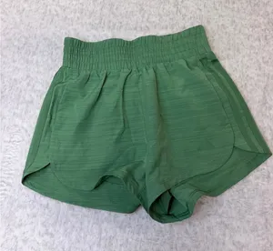 Adidas Pacer Training Shorts Green High Rise 3 Inch Inseam Womens XS NEW thumbnail 1