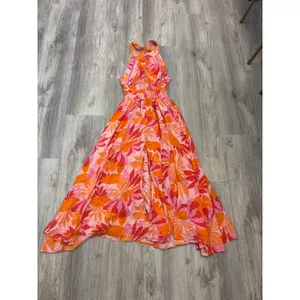 Anthropologie Abel the Label Rumi Pink Maxi Dress Wedding Floral Size Small thumbnail 5