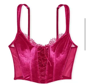Victoria's Secret Unlined Lace-Up Corset Top thumbnail 2