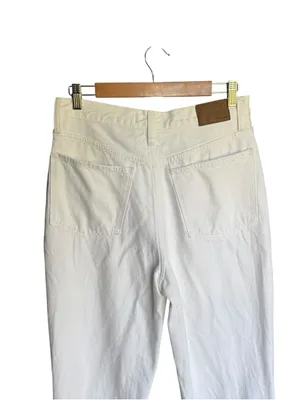 Madewell - Baggy Straight Jeans High Rise White 100% Cotton Sz 28 Tall thumbnail 6