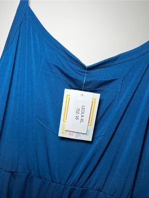 LuLaRoe Leola Blue Sleeveless Jumpsuit Romper thumbnail 2