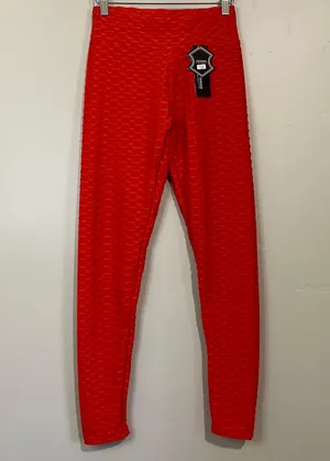 Women’s Butt Lifting Yoga Activewear Pants Leggings Red NWT thumbnail 1