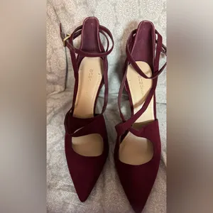 BCBGeneration Burgundy Pointed-Toe Strappy Flats - Women Shoes thumbnail 2