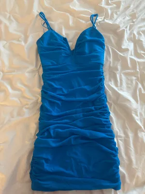 Tight blue homecoming dress thumbnail 2