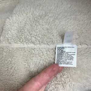 Uniqlo Fleece Sherpa Jacket Womens Medium Cream High Neck Full Zip‎ Front Cozy M thumbnail 12
