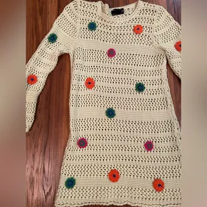 ASOS DESIGN mini dress with crochet flowers thumbnail 3