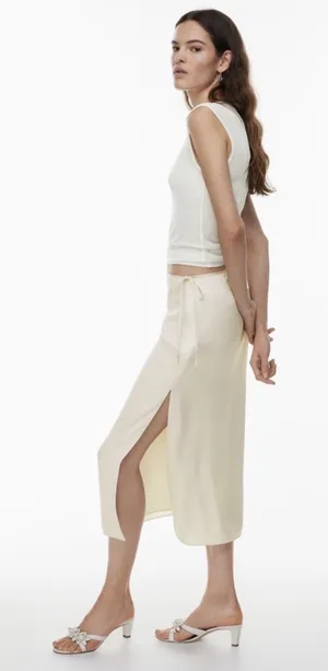 Aritzia Wilfred Elixir Satin Skirt  thumbnail 1