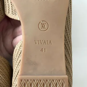 Vivaia Melia Pointed Toe Knit D'Orsay Flats Tan Sustainable Slip On EU 41 US 9.5 thumbnail 9
