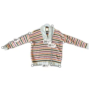 Lands’ End cotton drifter multi color ribbed pullover sweater S thumbnail 8