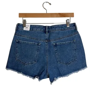 Pacsun Women's High Rise Festival Distressed Denim Shorts Island Blue 29 thumbnail 6