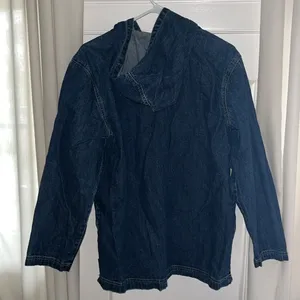 Blassport Jacket Blue Jean Denim Zip Up Hooded Longsleeve Vintage Size M thumbnail 3