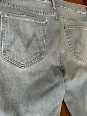 MOTHER Light Blue Insider Crop Step Fray Jeans thumbnail 12