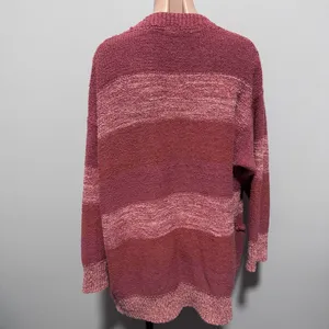 Free People Southport Beach Cardigan Sweater Pink Stripe Boho XS thumbnail 3