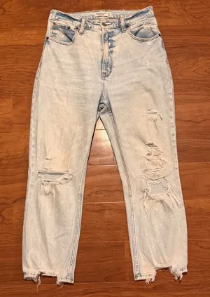 Abercrombie & Fitch Curve Love Ankle Straight Ultra High Rise Jeans 29 8S thumbnail 1