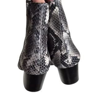 All Saints Leather Aster Snake Print Ankle Boots Size 9 thumbnail 6