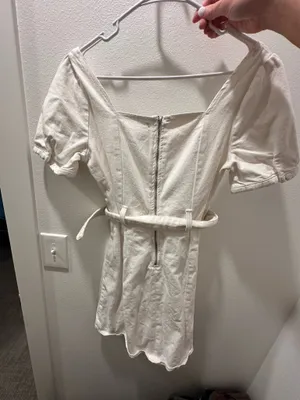 White jean dress Size M thumbnail 3