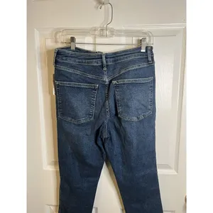 Free People Frayed Hem Skinny Leg 28" Inseam Women's Denim Jeans NWT Capri Blue thumbnail 9