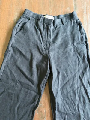 Abercrombie & fitch black linen pants thumbnail 2