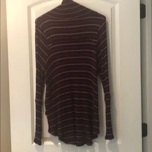 We The Free mock turtleneck long sleeve top dark plum size M thumbnail 9