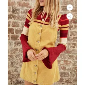 Some Days Lovin - Rising Sun Pinafore Dress in Butter Yellow thumbnail 4