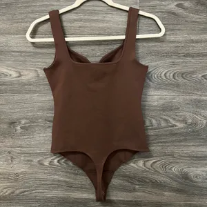 Abercrombie & Fitch Sweetheart Neck Bodysuit Soft A&F Collection XS Brown Thong thumbnail 4