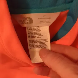 The North Face Orange and Blue Hoodie Size Small thumbnail 4