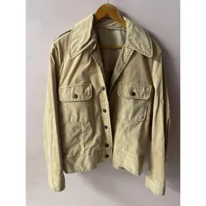 Vintage Handmade Tan/Light Brown Shirt Jacket Size M thumbnail 12