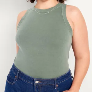 💥 Old Navy Olive “Snug” Crop Tank Top thumbnail 1