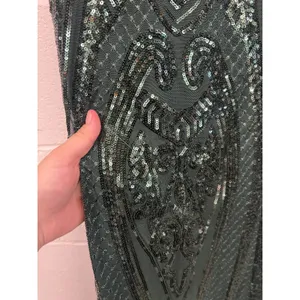 NWT R&M Richards Sz 4 Green Sequined Sleeveless Formal Cocktail Evening Gown thumbnail 7