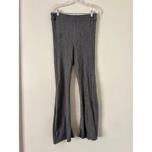 Free People Asbury‎ Sweater Lounge Set Grey Cable Knit Flare Pants Ribbed Cozy thumbnail 5