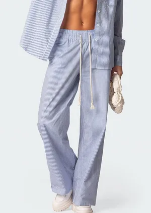 NWT Edikted Pinstripe Pants thumbnail 1
