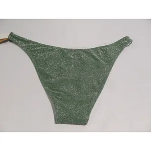 Victoria’s Secret PINK Shimmer Brazilian Bikini Bottom Pine Green M NWT Cheeky thumbnail 3