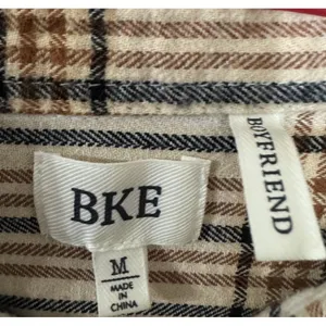 Chic BKE Buckle Women's Sz M Boyfriend‎ Button Down Flannel Plaid Shirt BOHO thumbnail 6