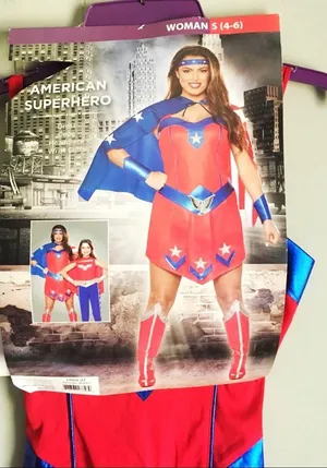 HALLOWEEN AMERICAN SUPER HERO 4pc Halloween Cosplay Costume S thumbnail 5