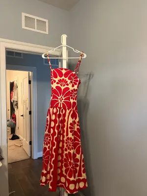 Farm Rio Palermo Linen Midi Dress XS thumbnail 4