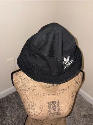 Adidas Black Bucket Hat with White Trefoil Embroidery thumbnail 2